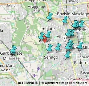 Mappa Via Bramante Donato, 20812 Limbiate MB, Italia (2.149)