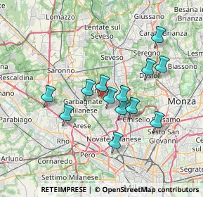 Mappa Via Bramante Donato, 20812 Limbiate MB, Italia (6.09)