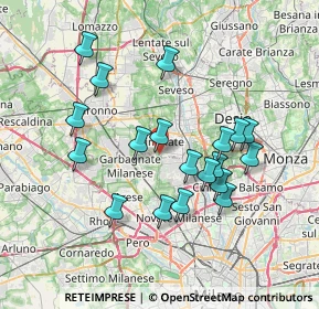 Mappa Via Bramante Donato, 20812 Limbiate MB, Italia (6.83474)