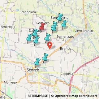 Mappa Via Bigolo, 30037 Scorzè VE, Italia (1.63333)