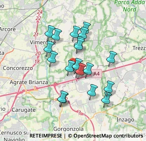 Mappa Via 8 Marzo, 20873 Cavenago di Brianza MB, Italia (2.8385)