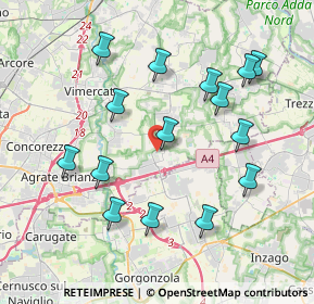 Mappa Via 8 Marzo, 20873 Cavenago di Brianza MB, Italia (3.988)