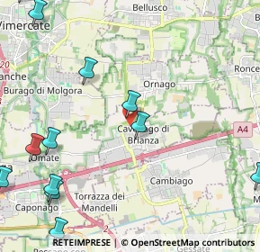 Mappa Via 8 Marzo, 20873 Cavenago di Brianza MB, Italia (3.075)