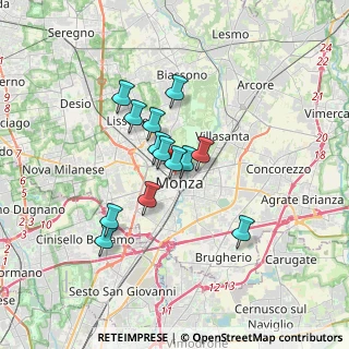 Mappa Via Zucchi Bartolomeo, 20052 Monza MB, Italia (2.58462)