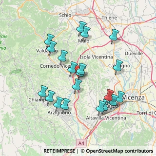 Mappa Via Villa, 36070 Castelgomberto VI, Italia (7.4355)