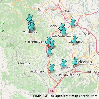 Mappa Via Villa, 36070 Castelgomberto VI, Italia (7.36188)