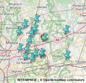 Mappa Via Sant'Antonio, 20873 Cavenago di Brianza MB, Italia (7.06938)