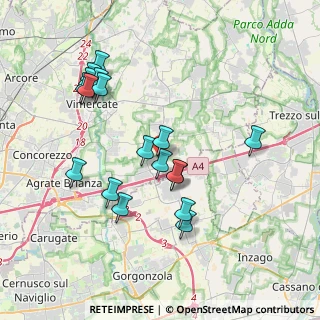 Mappa Via Sant'Antonio, 20873 Cavenago di Brianza MB, Italia (3.75833)