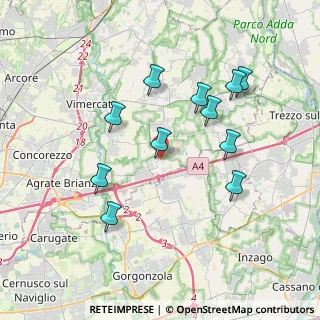 Mappa Via Sant'Antonio, 20873 Cavenago di Brianza MB, Italia (3.60636)