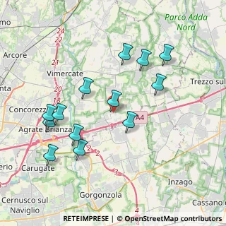 Mappa Via Sant'Antonio, 20873 Cavenago di Brianza MB, Italia (3.88231)