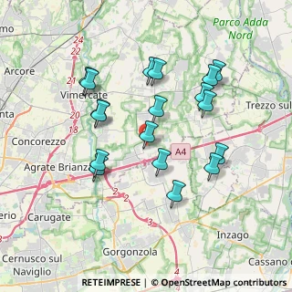 Mappa Via Sant'Antonio, 20873 Cavenago di Brianza MB, Italia (3.49833)