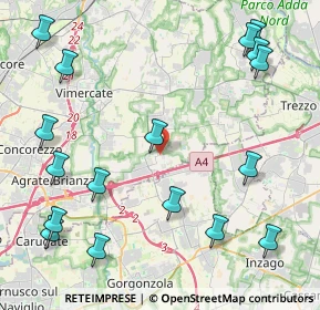 Mappa Via Sant'Antonio, 20873 Cavenago di Brianza MB, Italia (5.54)
