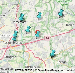 Mappa Via Sant'Antonio, 20873 Cavenago di Brianza MB, Italia (4.4975)