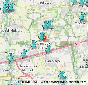 Mappa Via Sant'Antonio, 20873 Cavenago di Brianza MB, Italia (3.3205)