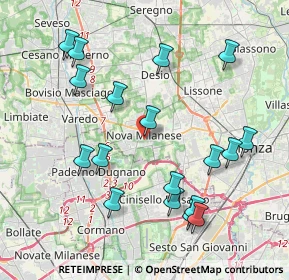 Mappa Via Eugenio Villoresi, 20834 Nova Milanese MB, Italia (4.29556)