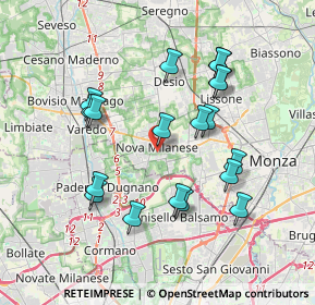 Mappa Via Eugenio Villoresi, 20834 Nova Milanese MB, Italia (3.58842)