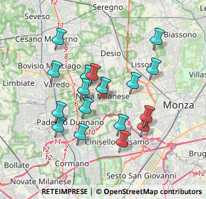 Mappa Via Eugenio Villoresi, 20834 Nova Milanese MB, Italia (3.23882)