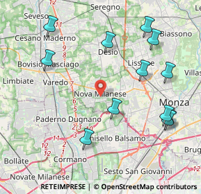 Mappa Via Eugenio Villoresi, 20834 Nova Milanese MB, Italia (4.68083)