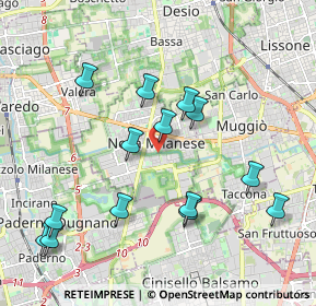 Mappa Via Eugenio Villoresi, 20834 Nova Milanese MB, Italia (2.07786)