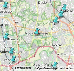 Mappa Via Eugenio Villoresi, 20834 Nova Milanese MB, Italia (3.20545)