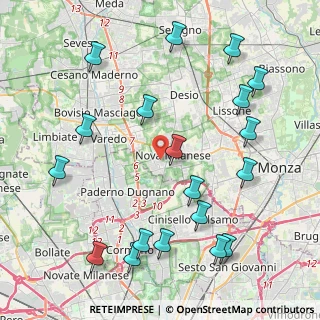Mappa Via Vittorio Alfieri, 20054 Nova Milanese MB, Italia (5.00895)