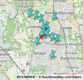 Mappa Via Massimo Gorki, 20812 Limbiate MB, Italia (1.17786)