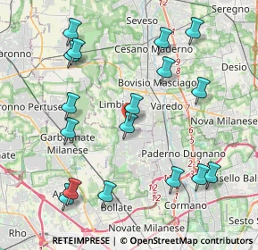 Mappa Via Massimo Gorki, 20812 Limbiate MB, Italia (4.53588)