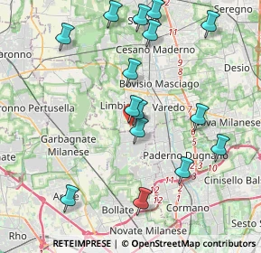 Mappa Via Massimo Gorki, 20812 Limbiate MB, Italia (4.29067)