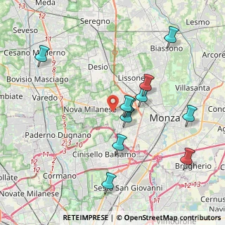 Mappa Via Filippo Turati, 20835 Muggiò MB, Italia (3.94545)
