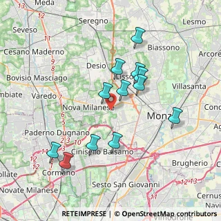 Mappa Via Filippo Turati, 20835 Muggiò MB, Italia (3.46167)
