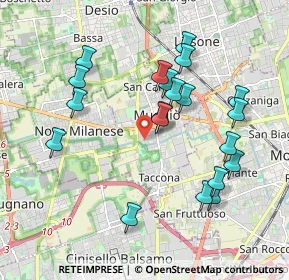 Mappa Via Filippo Turati, 20835 Muggiò MB, Italia (1.9195)