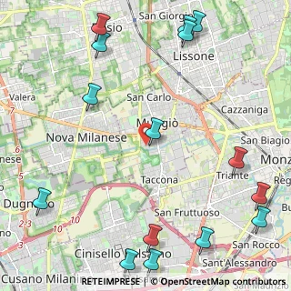 Mappa Via Filippo Turati, 20835 Muggiò MB, Italia (3.14267)
