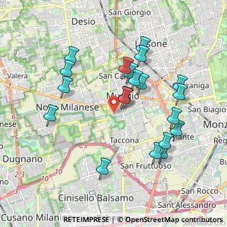 Mappa Via Filippo Turati, 20835 Muggiò MB, Italia (1.9195)