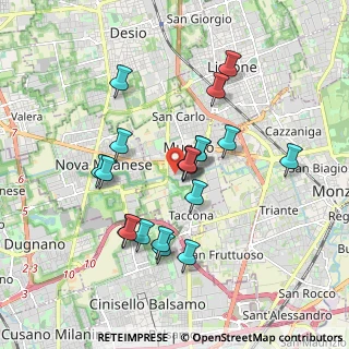 Mappa Via Filippo Turati, 20835 Muggiò MB, Italia (1.614)