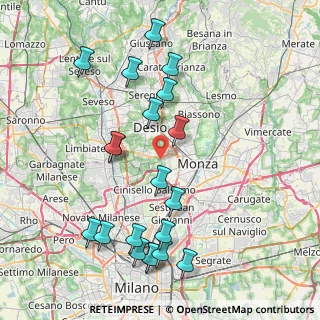 Mappa Via Filippo Turati, 20835 Muggiò MB, Italia (8.9515)
