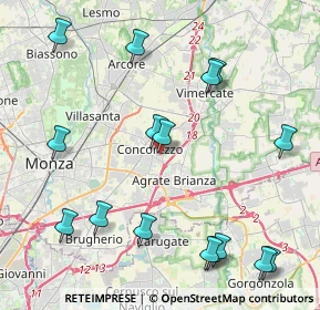 Mappa Via Enrico Fermi, 20863 Concorezzo MB, Italia (5.04938)