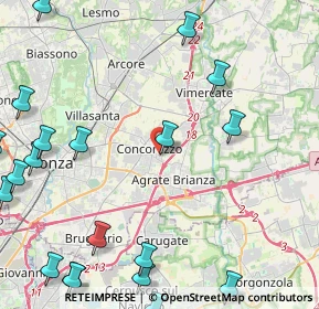 Mappa Via Enrico Fermi, 20863 Concorezzo MB, Italia (6.4425)