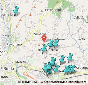 Mappa Via Castello, 13845 Ronco Biellese BI, Italia (2.61389)