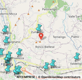 Mappa Via Castello, 13845 Ronco Biellese BI, Italia (3.56125)