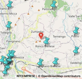 Mappa Via Castello, 13845 Ronco Biellese BI, Italia (3.58368)