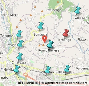 Mappa Via Castello, 13845 Ronco Biellese BI, Italia (2.3975)