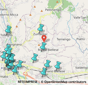 Mappa Via Castello, 13845 Ronco Biellese BI, Italia (3.193)