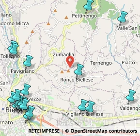 Mappa Via Castello, 13845 Ronco Biellese BI, Italia (3.3395)