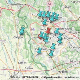 Mappa Via Isonzo, 21015 Lonate Pozzolo VA, Italia (7.0635)
