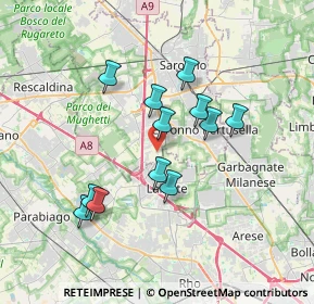 Mappa Via Meucci, 21040 Origgio VA, Italia (3.085)