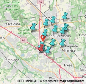 Mappa Via Meucci, 21040 Origgio VA, Italia (2.76375)