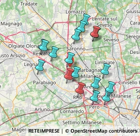 Mappa Via Meucci, 21040 Origgio VA, Italia (6.83389)