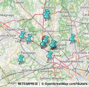 Mappa Via Meucci, 21040 Origgio VA, Italia (5.52538)