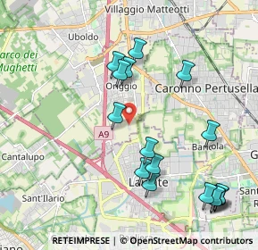 Mappa Via Meucci, 21040 Origgio VA, Italia (2.2275)