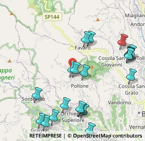 Mappa Via Giuseppe Bozzalla, 13814 Pollone BI, Italia (2.433)